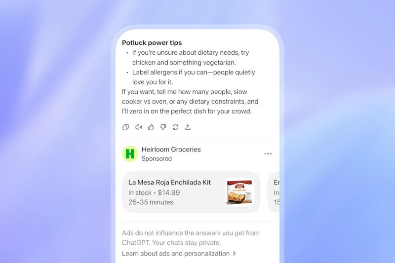Το ChatGPT τώρα εμφανίζει διαφημίσεις, αλλά δεν θα τις παρατηρήσουν όλοι και αμέσως.