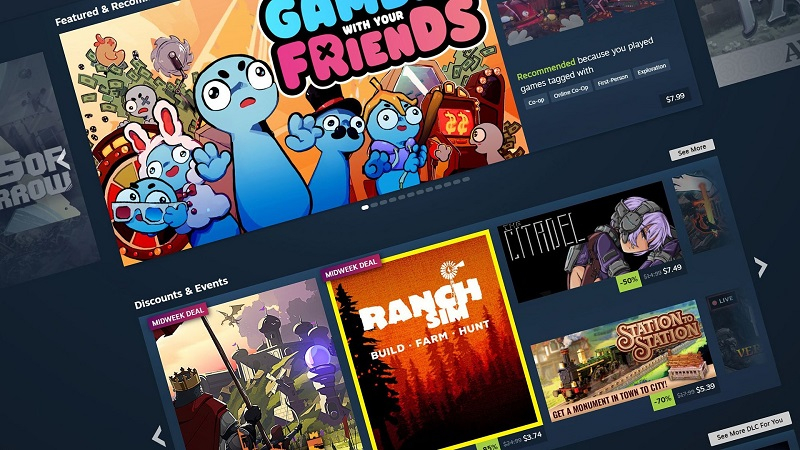 Η Valve επεκτείνει το περιβάλλον διεπαφής: η Steam ενημέρωσε την εμφάνιση της κύριας σελίδας του καταστήματος