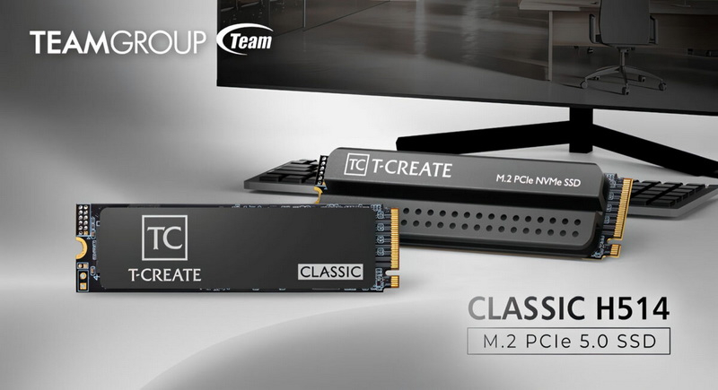 Η TeamGroup κυκλοφόρησε το SSD T‑Create Classic H514 PCIe 5.0, σχεδιασμένο για τοπικά φορτία AI: χωρητικότητα έως 4 TB και ταχύτητα ανάγνωσης έως 14 200 MB/s