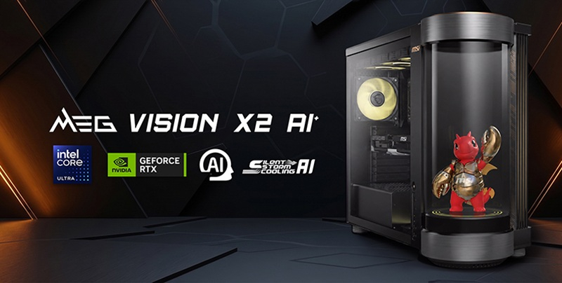 Η MSI παρουσίασε το gaming σύστημα MEG Vision X2 AI+ με ολογραφικό οθόνη και ενσωματωμένο AI βοηθό.