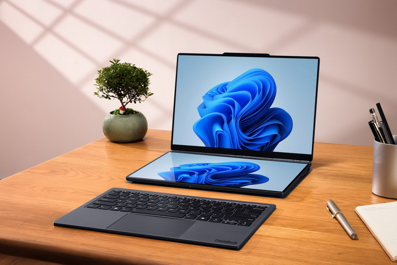 Η Lenovo παρουσίασε το νέο modular φορητό υπολογιστή ThinkBook Modular AI PC, εξοπλισμένο με δύο οθόνες και αφαιρούμενη πληκτρολόγηση.