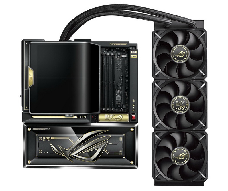 Η Asus ενσωμάτωσε στην πολυτελή μητρική πλακέτα ROG Crosshair X870E Edition έναν τεράστιο OLED‑προβολέα 20 και ένα SJO 360 mm.
