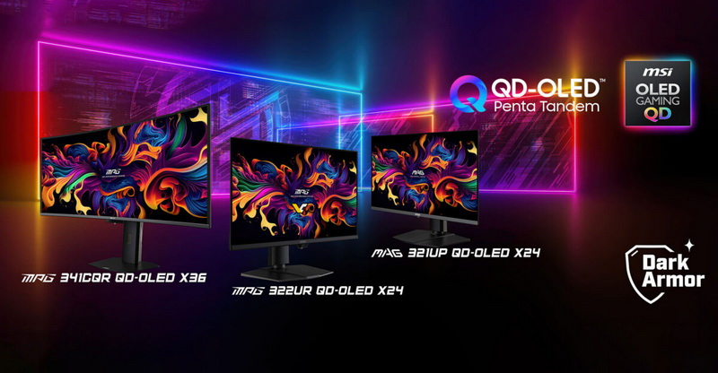 Η MSI ενσωματώνει τα πάνελ Samsung QD‑OLED Penta Tandem σε gaming monitors
